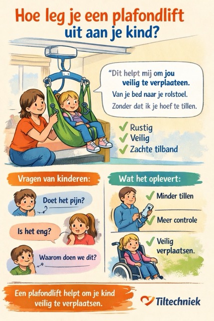 Uitleg voor kinderen plafondlift